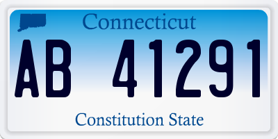 CT license plate AB41291