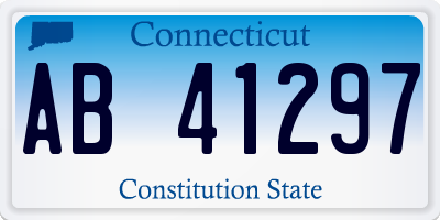 CT license plate AB41297