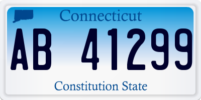 CT license plate AB41299