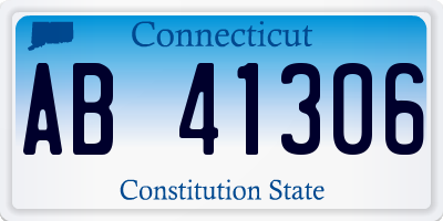 CT license plate AB41306