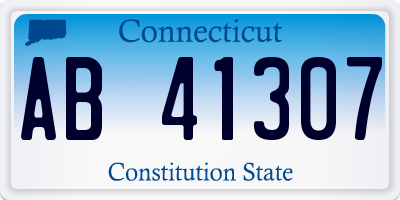 CT license plate AB41307