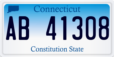 CT license plate AB41308