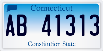 CT license plate AB41313
