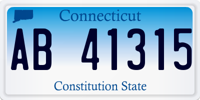 CT license plate AB41315