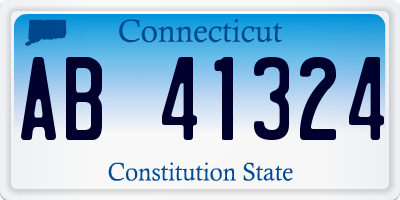 CT license plate AB41324