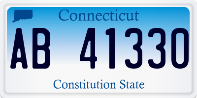 CT license plate AB41330