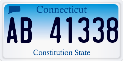 CT license plate AB41338