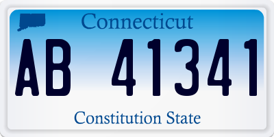 CT license plate AB41341