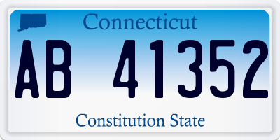 CT license plate AB41352