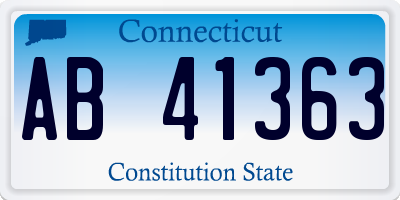 CT license plate AB41363