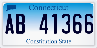 CT license plate AB41366