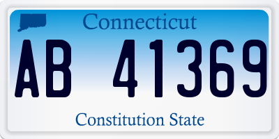 CT license plate AB41369