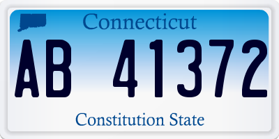 CT license plate AB41372
