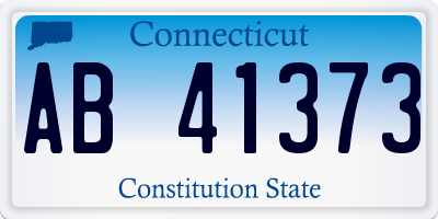 CT license plate AB41373