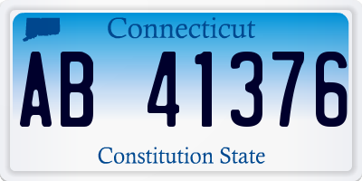 CT license plate AB41376