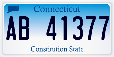 CT license plate AB41377
