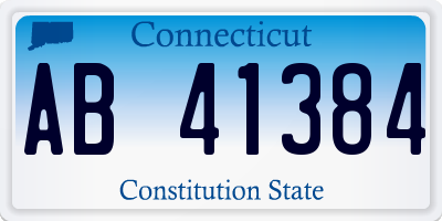 CT license plate AB41384
