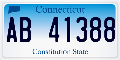 CT license plate AB41388