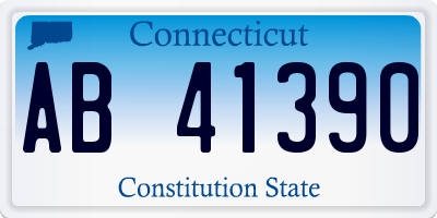CT license plate AB41390