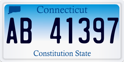 CT license plate AB41397