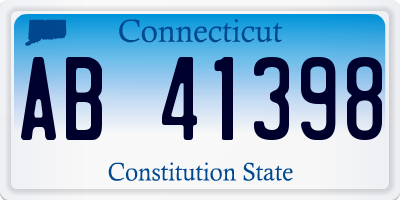 CT license plate AB41398