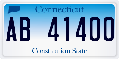 CT license plate AB41400
