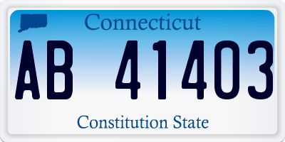 CT license plate AB41403
