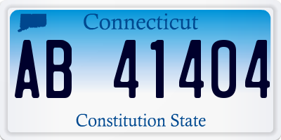 CT license plate AB41404