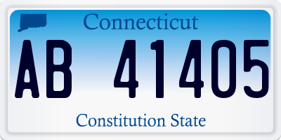 CT license plate AB41405