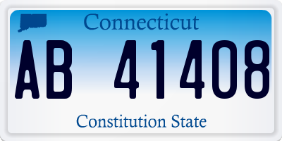 CT license plate AB41408