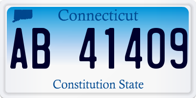 CT license plate AB41409