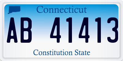 CT license plate AB41413