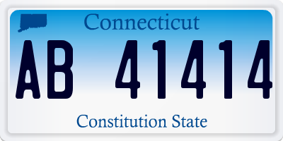 CT license plate AB41414