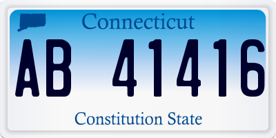 CT license plate AB41416
