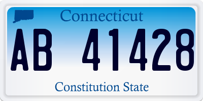 CT license plate AB41428