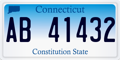 CT license plate AB41432