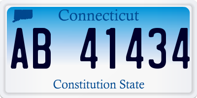 CT license plate AB41434