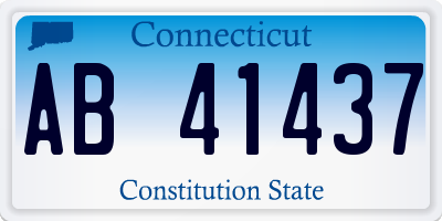 CT license plate AB41437