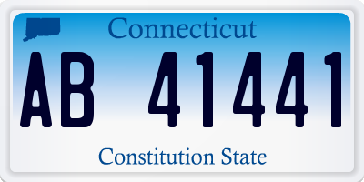 CT license plate AB41441