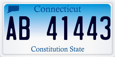 CT license plate AB41443