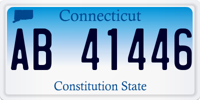 CT license plate AB41446