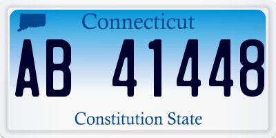 CT license plate AB41448