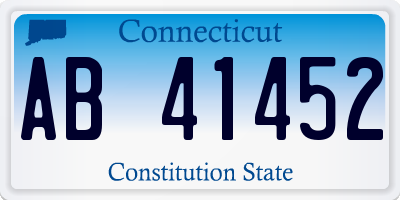 CT license plate AB41452