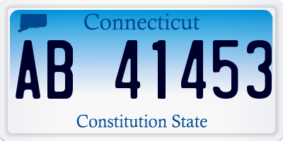CT license plate AB41453