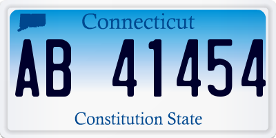 CT license plate AB41454