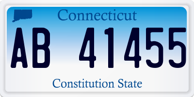 CT license plate AB41455