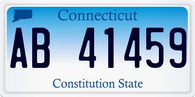 CT license plate AB41459