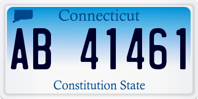 CT license plate AB41461