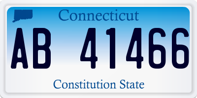 CT license plate AB41466