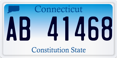CT license plate AB41468